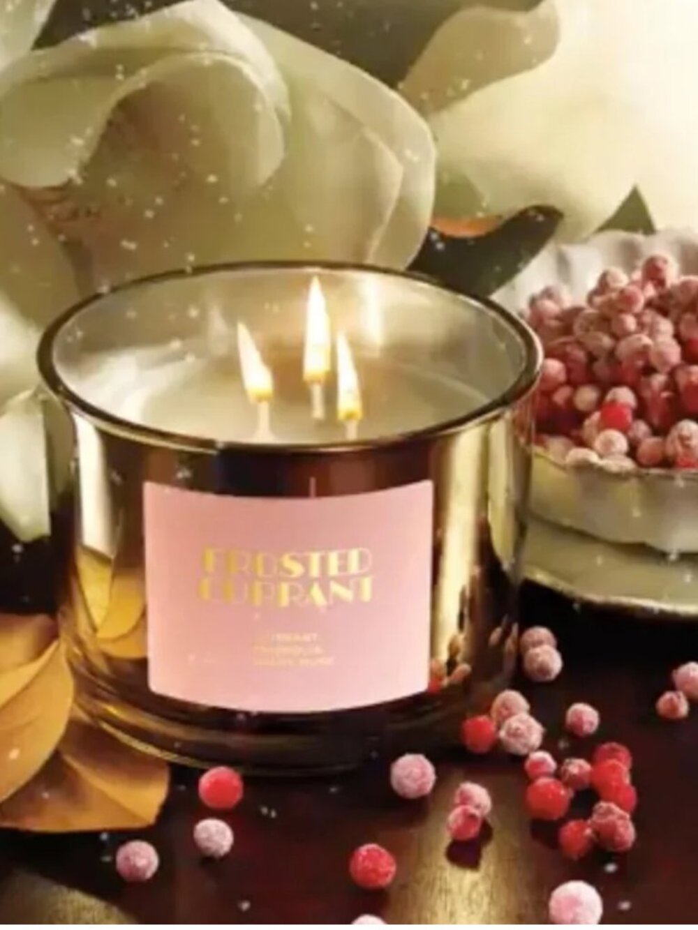 Avon Frosted Currant Three Wick Scented Candle